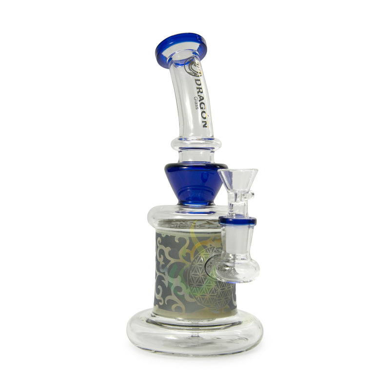 Dragon Glass Bent Neck 9 inch Water Pipe