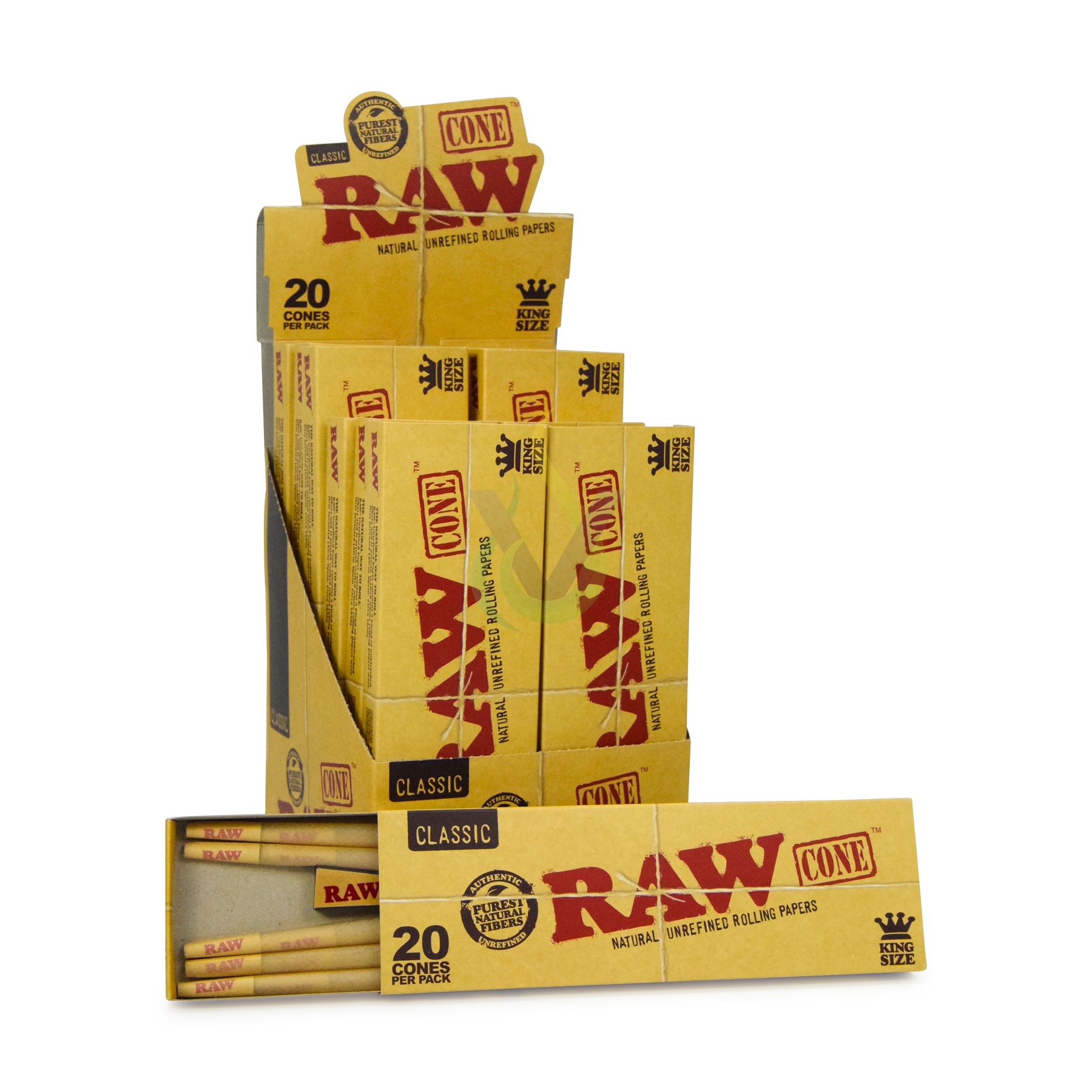 Raw (20ct) King Size Pre-Rolled Cones Case