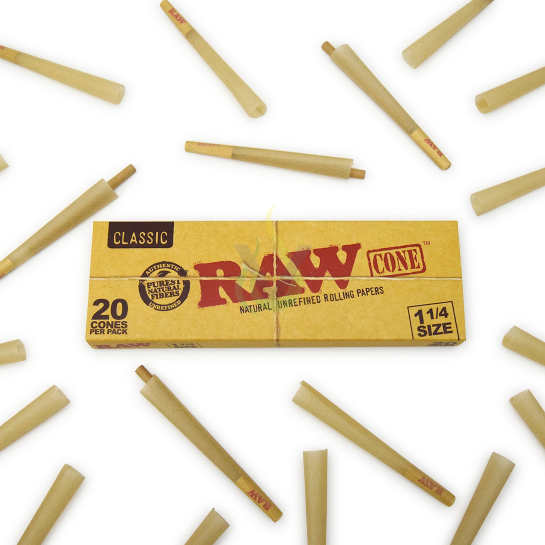 Raw (20ct) 1 1/4 Pre-Rolled Cones Case