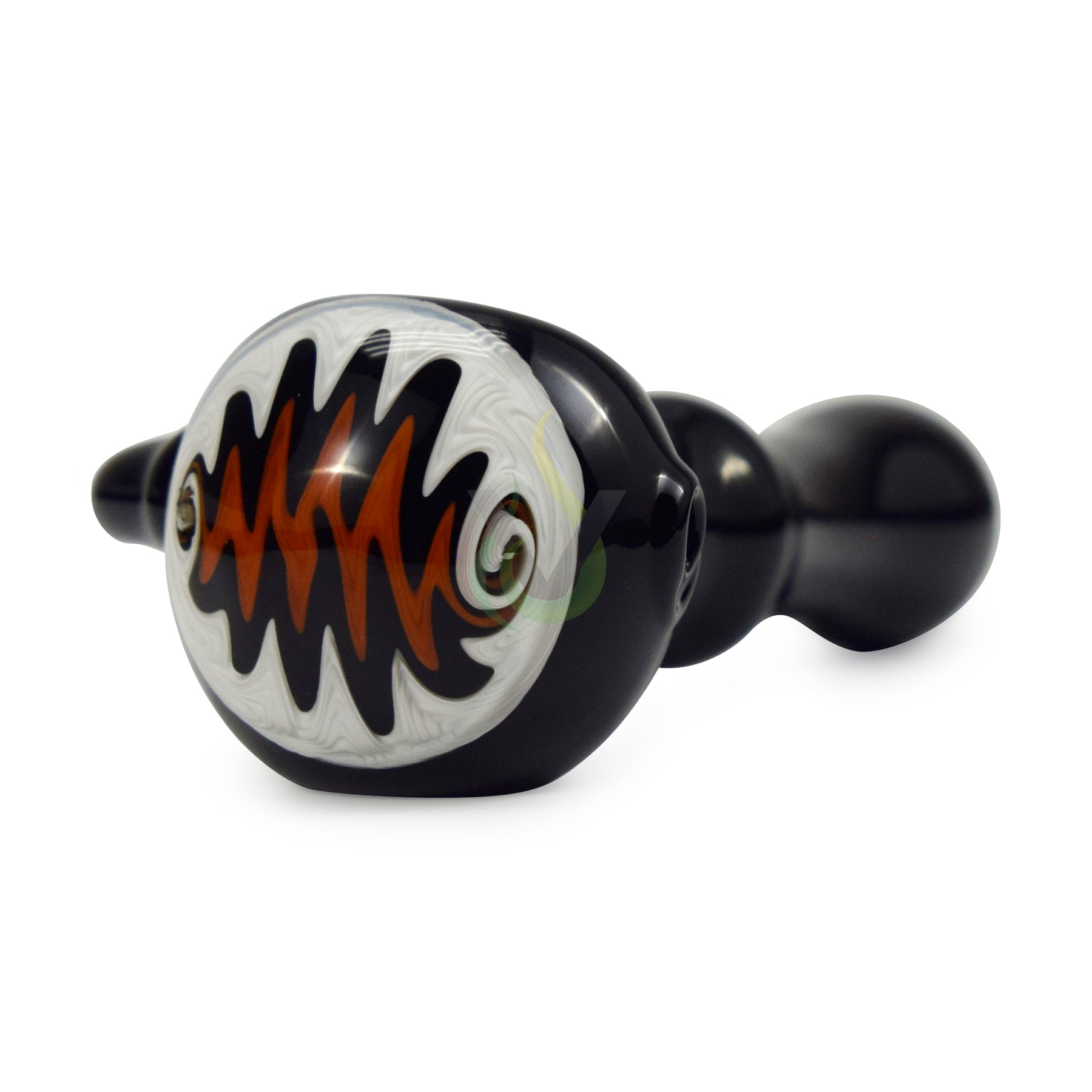 Black Tube Horn Spoon Wigwag Hand Pipe