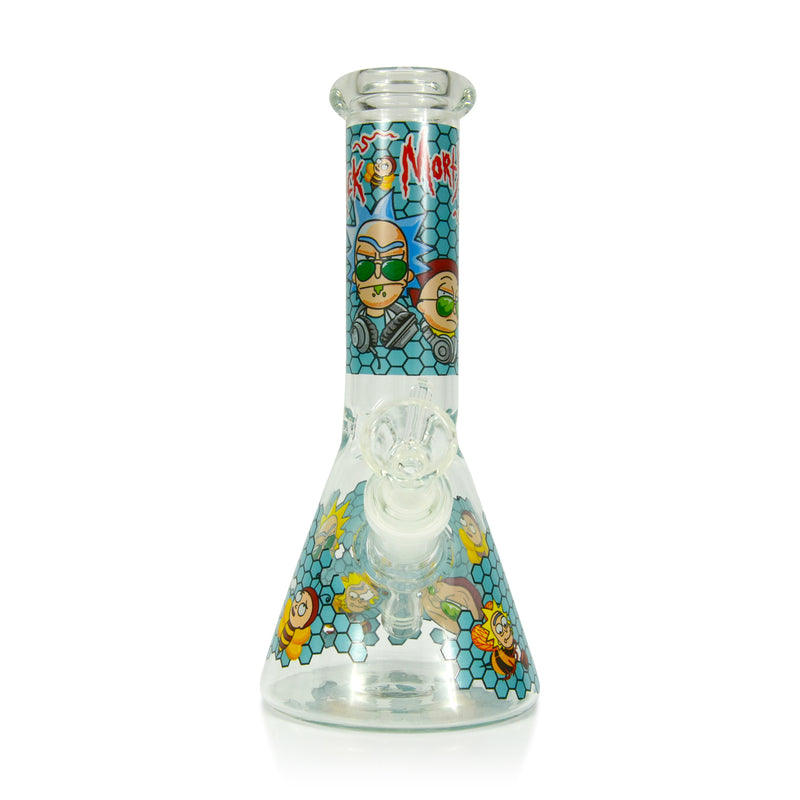 8" Rick & Morty Honeycomb Water Pipe