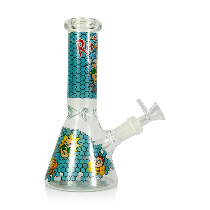 8" Rick & Morty Honeycomb Water Pipe