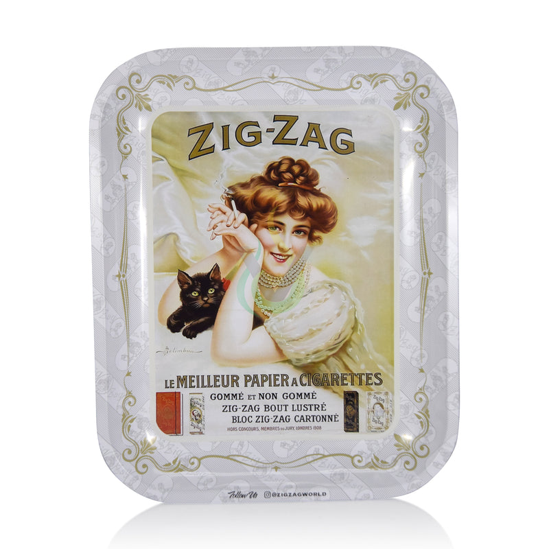 Zig Zag Large Vintage Rolling Tray