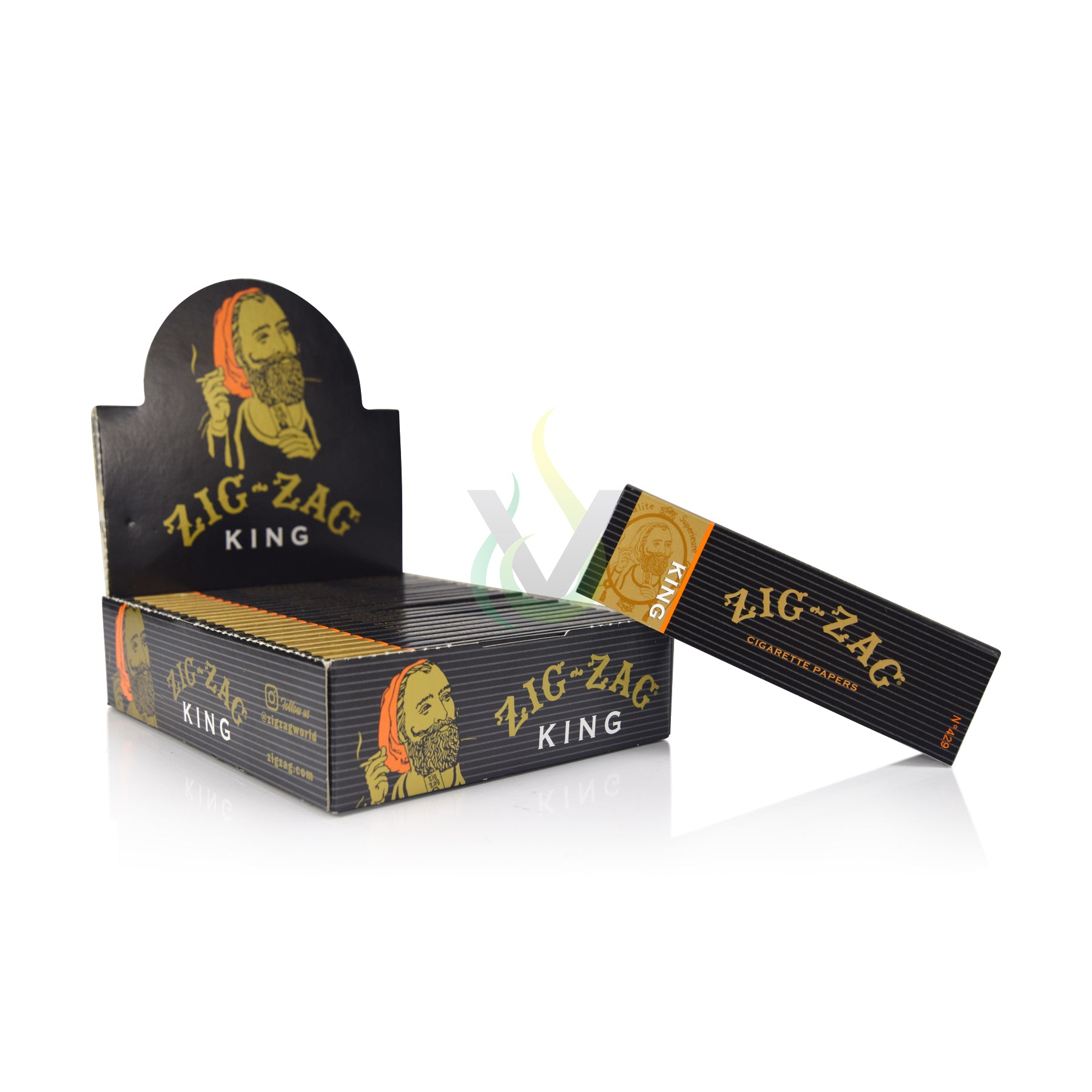 Zig Zag Black Rolling Paper Case