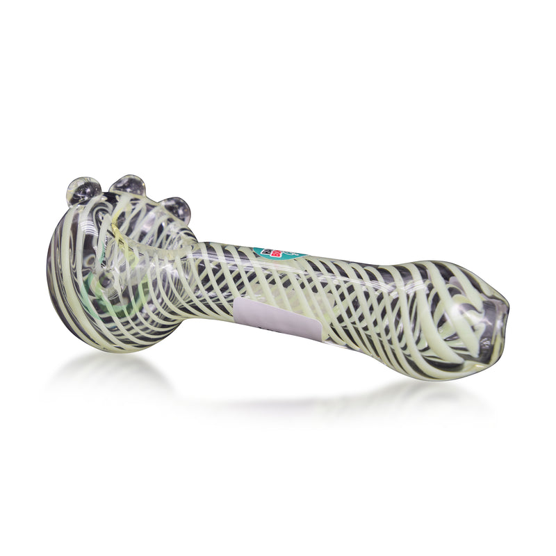 Hanna's Bomb Ass Glass 4.5" Green Side Hand Pipe