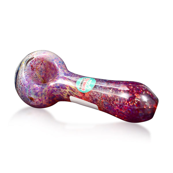 Hanna's Bomb Ass Glass 4.5" Frit w/Flower Hand Pipe