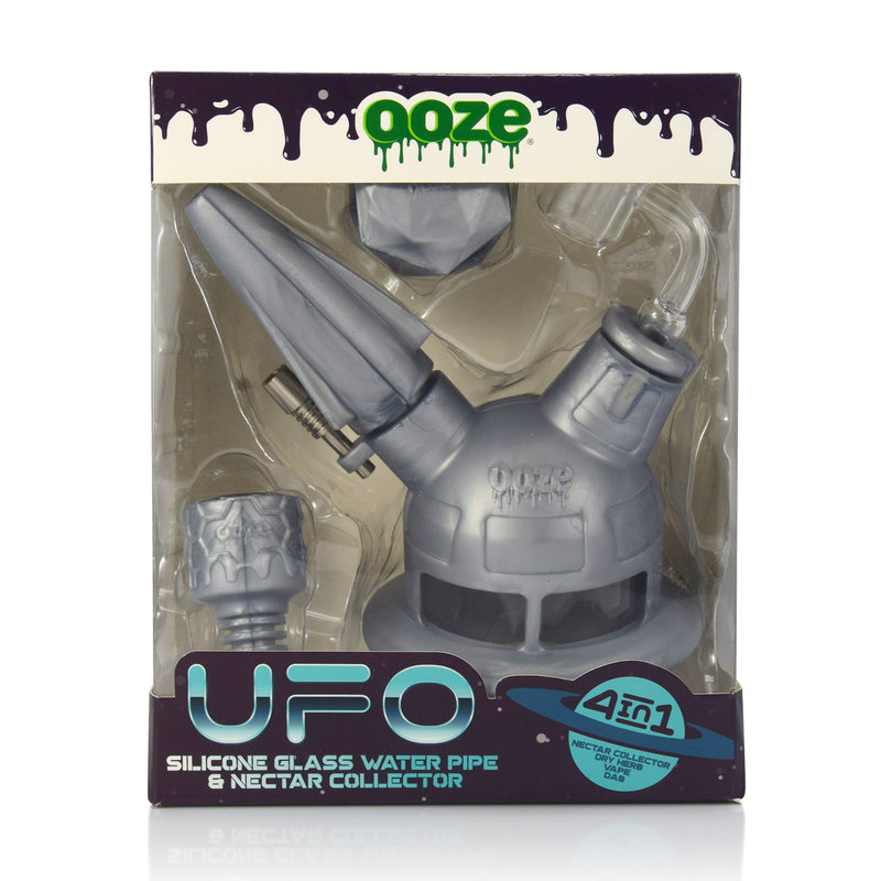 Ooze UFO Silicone Water Pipe Silver